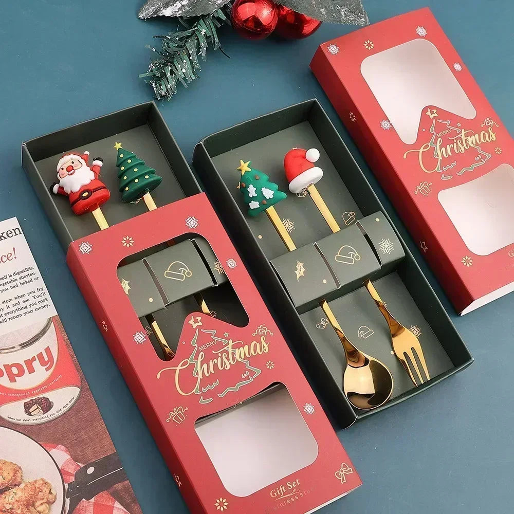 Christmas Table Decor Stainless Spoons