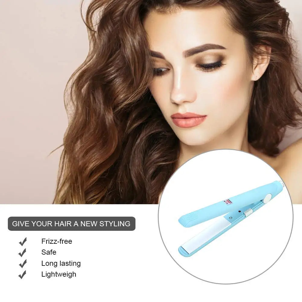 Mini Hair Straightener Curling Flat Iron