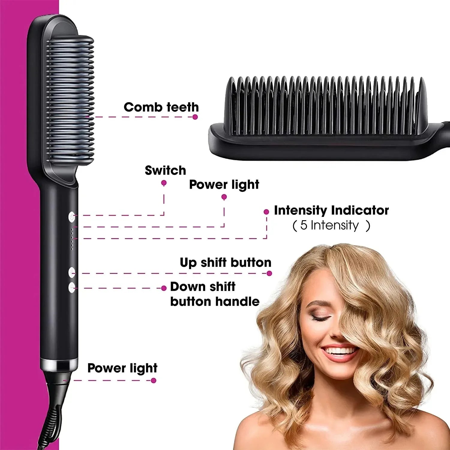 3In1 Professional Hair Straightener Comb