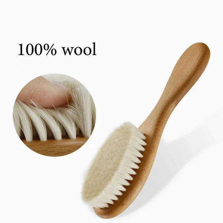 Newborn Baby Wooden Brush