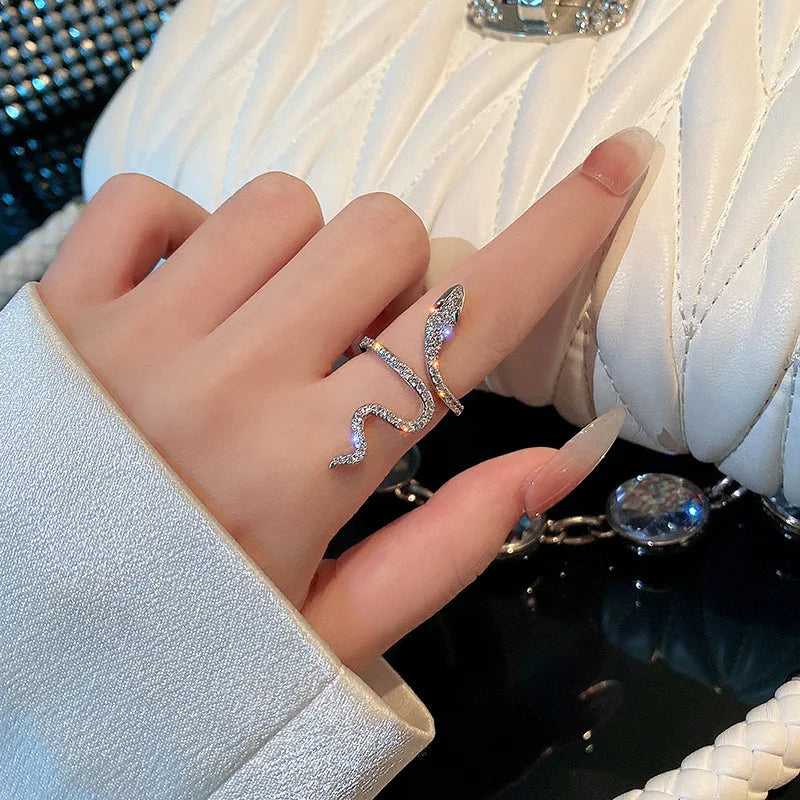 Cubic Zirconia Snake Ring