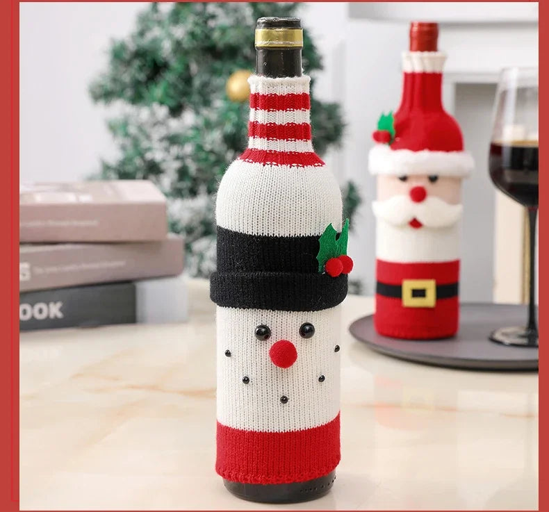 Santa Claus Wine Bottle Cover