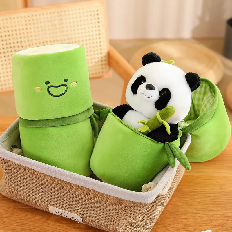 Tube Cute Panda Set Plush Toy