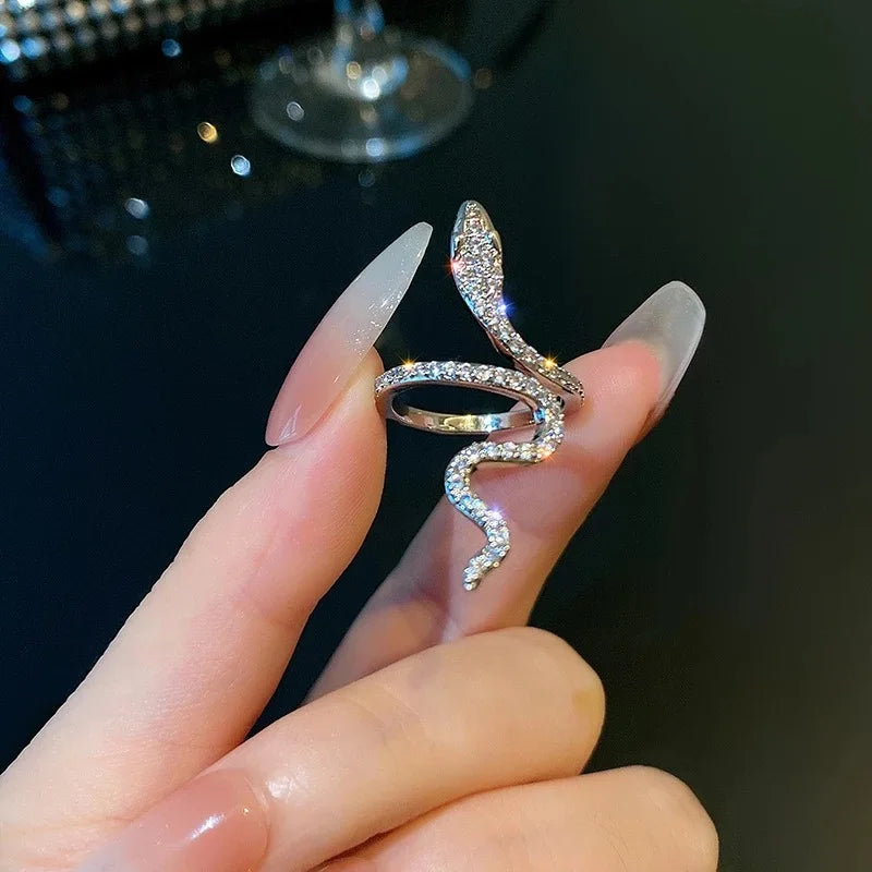 Cubic Zirconia Snake Ring