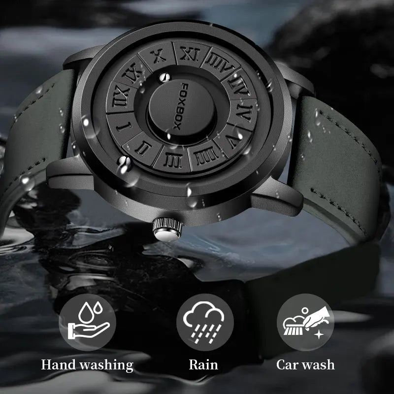 Creative Scrolling Pointer Magnetic Force Wristwatch