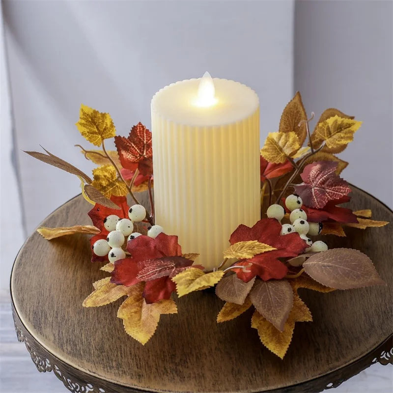 Artifical Maple Leaf Candlestick