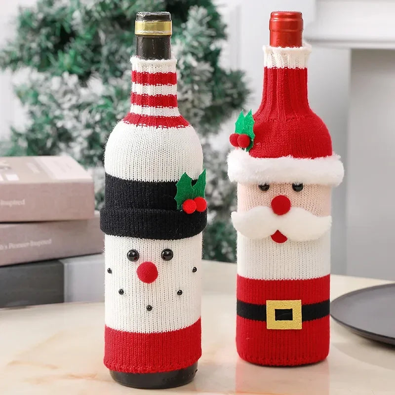 Santa Claus Wine Bottle Cover