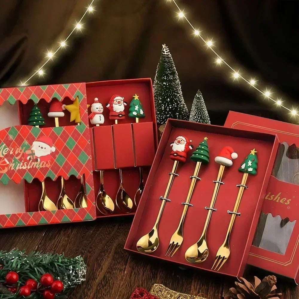 Christmas Table Decor Stainless Spoons