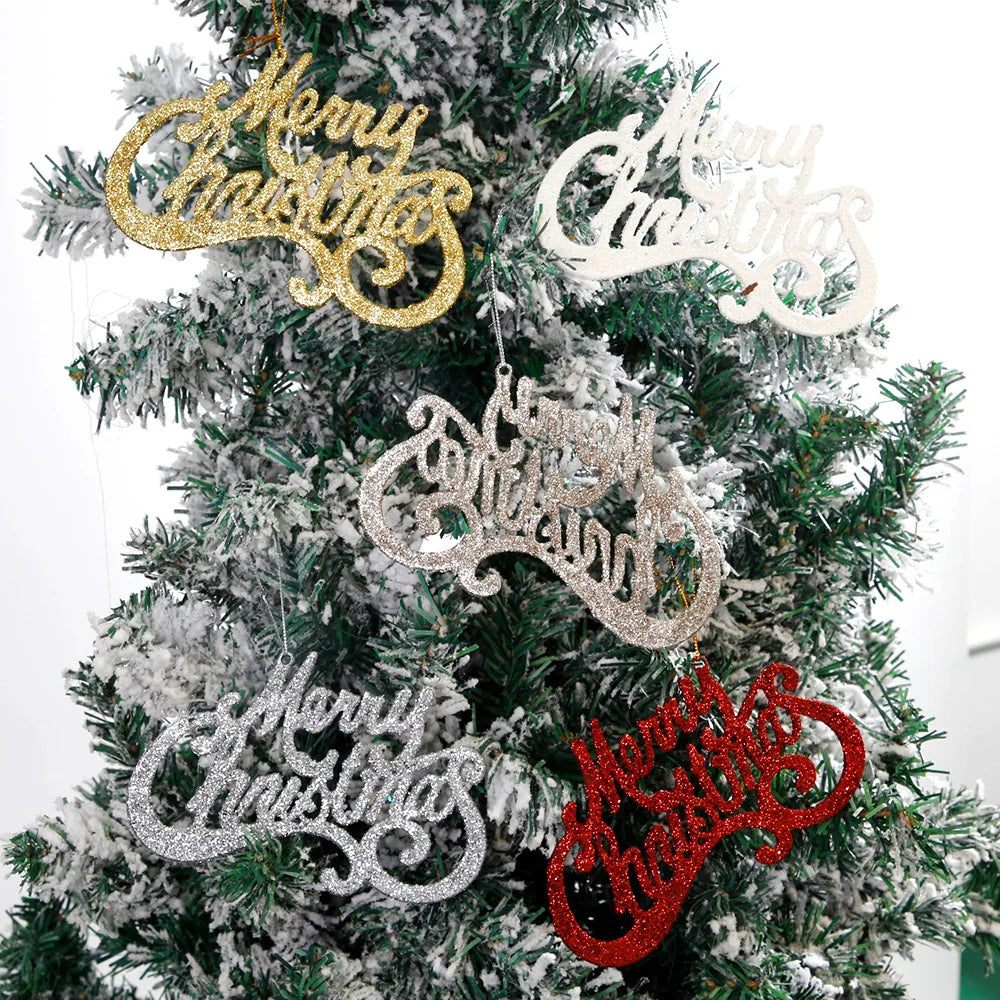 Glitter Letter Hanging Ornaments