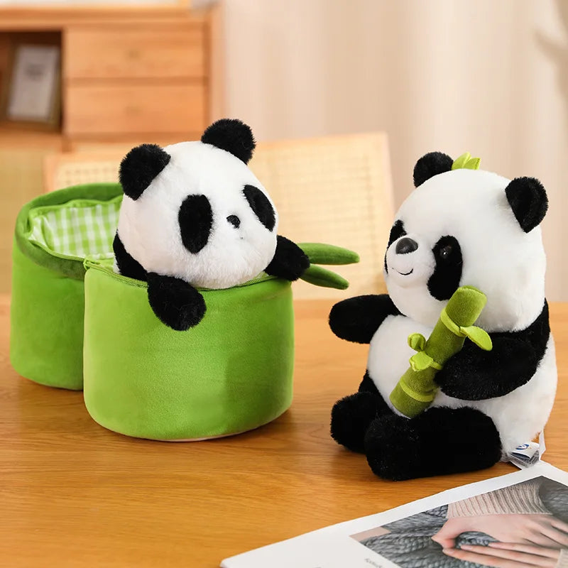 Tube Cute Panda Set Plush Toy