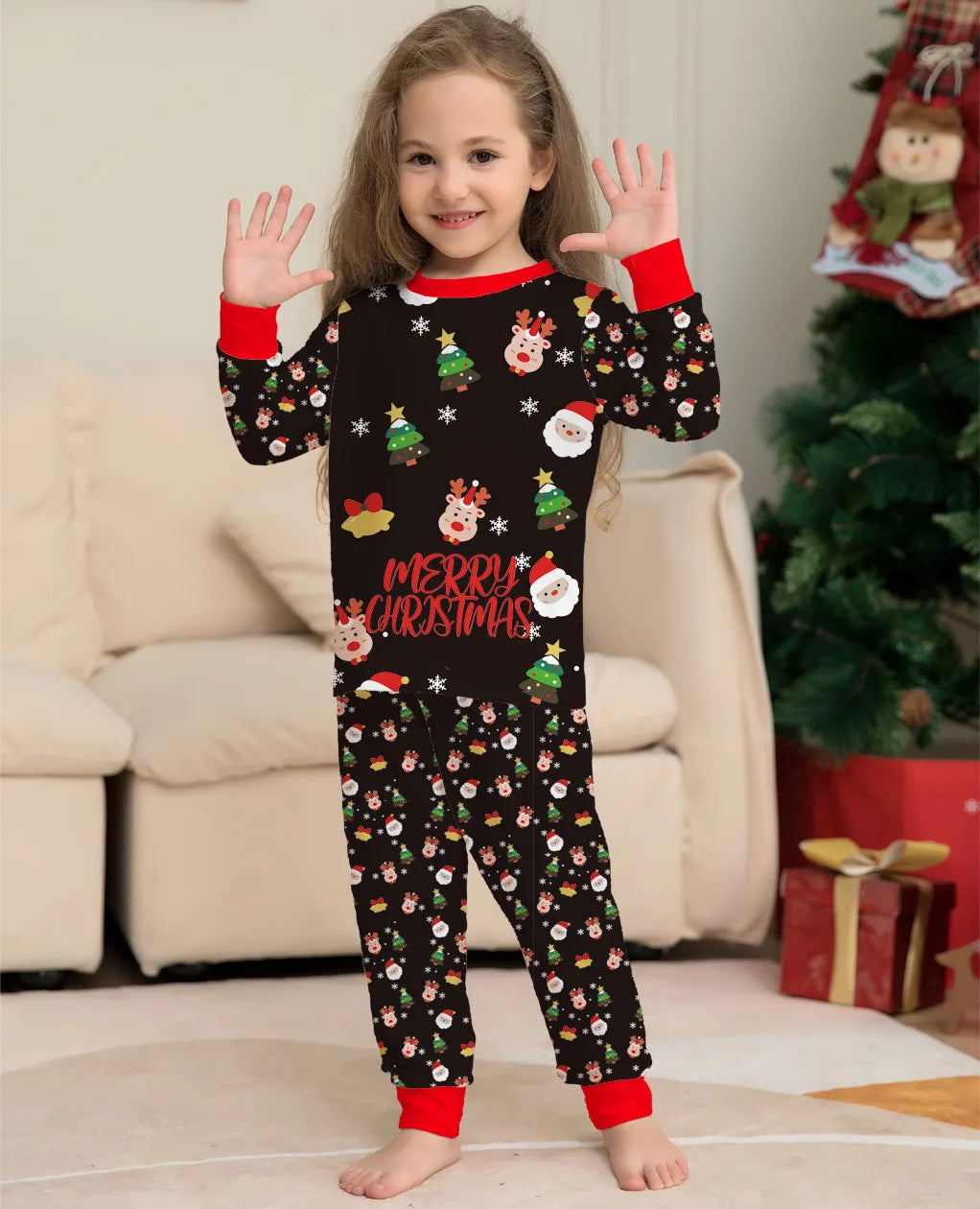 Christmas Santa Print Pajamas