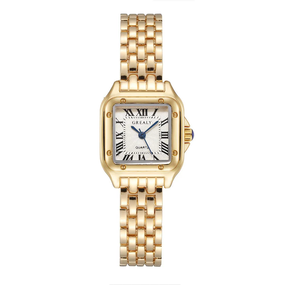 Gold Alloy Strap Luxury Watches