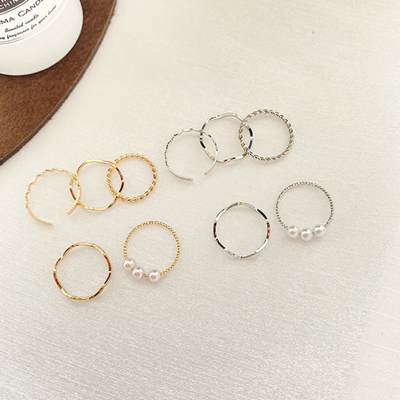 Hollow Round Opening Women Finger Ring