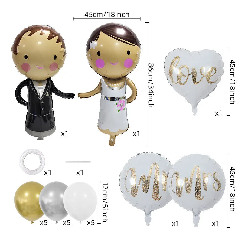 Wedding Decor Balloon Couple