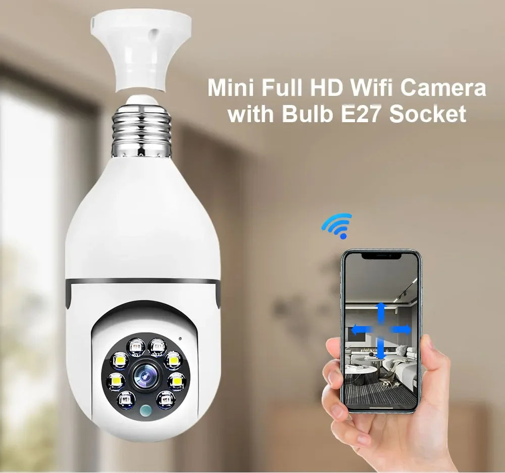 3MP Wifi E27 Bulb Camera