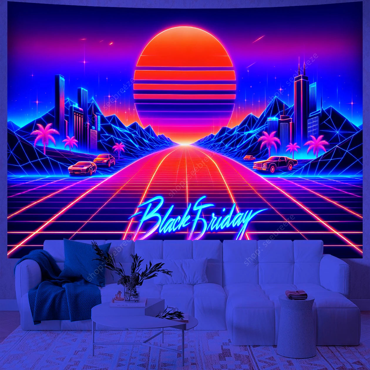 Black Friday Retro Neon Sunset