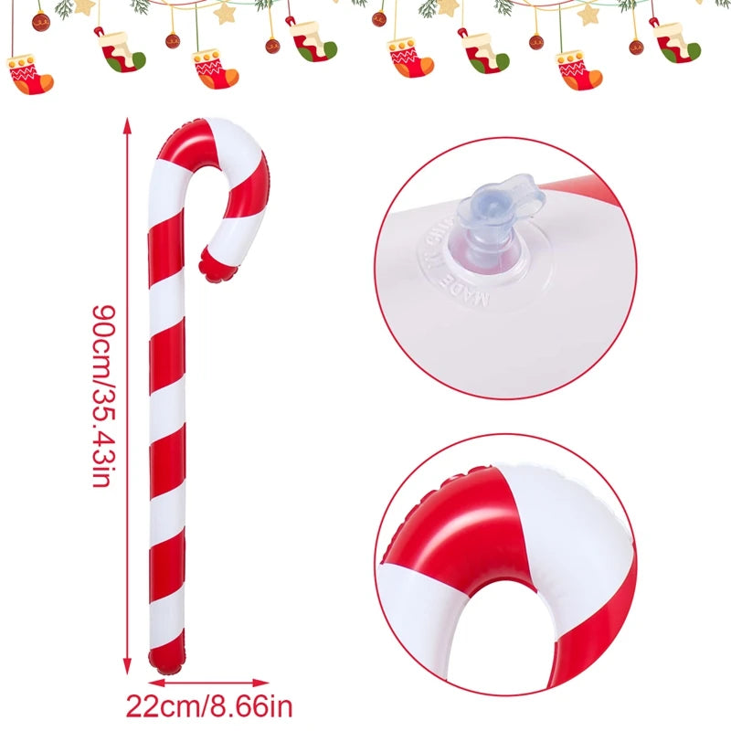 Hristmas Candy Cane Stick Balloons