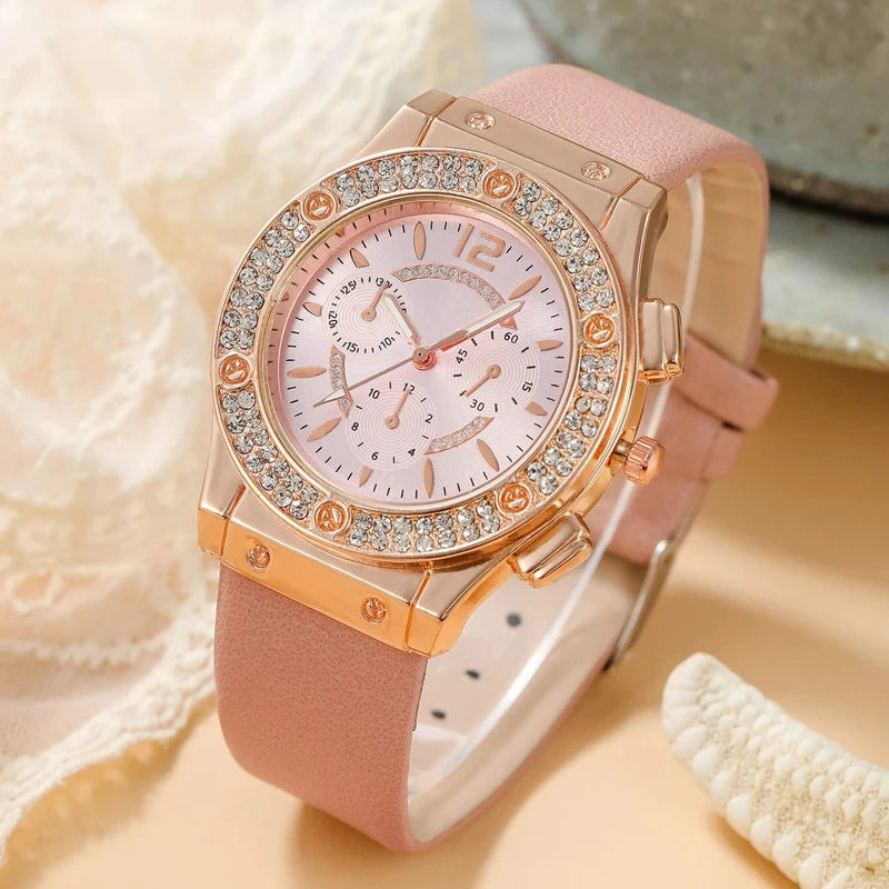 Crystal Quartz Bracelet Watches Wristwatch