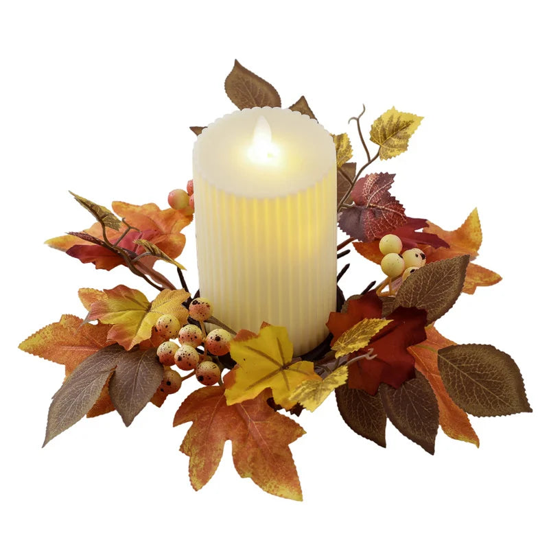 Artifical Maple Leaf Candlestick