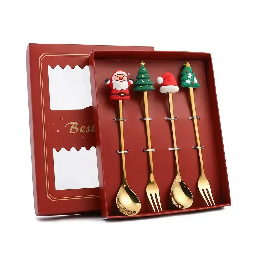 Christmas Table Decor Stainless Spoons