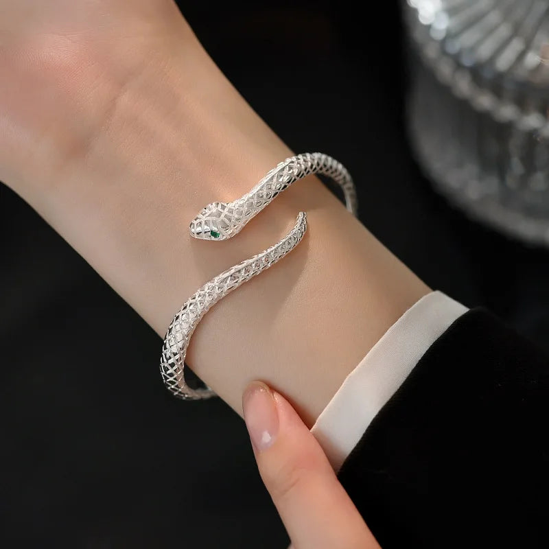 Sterling Silver Snake Shape Bracelet