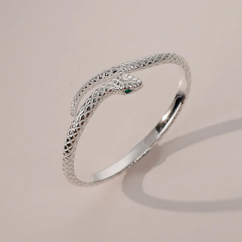 Sterling Silver Snake Shape Bracelet