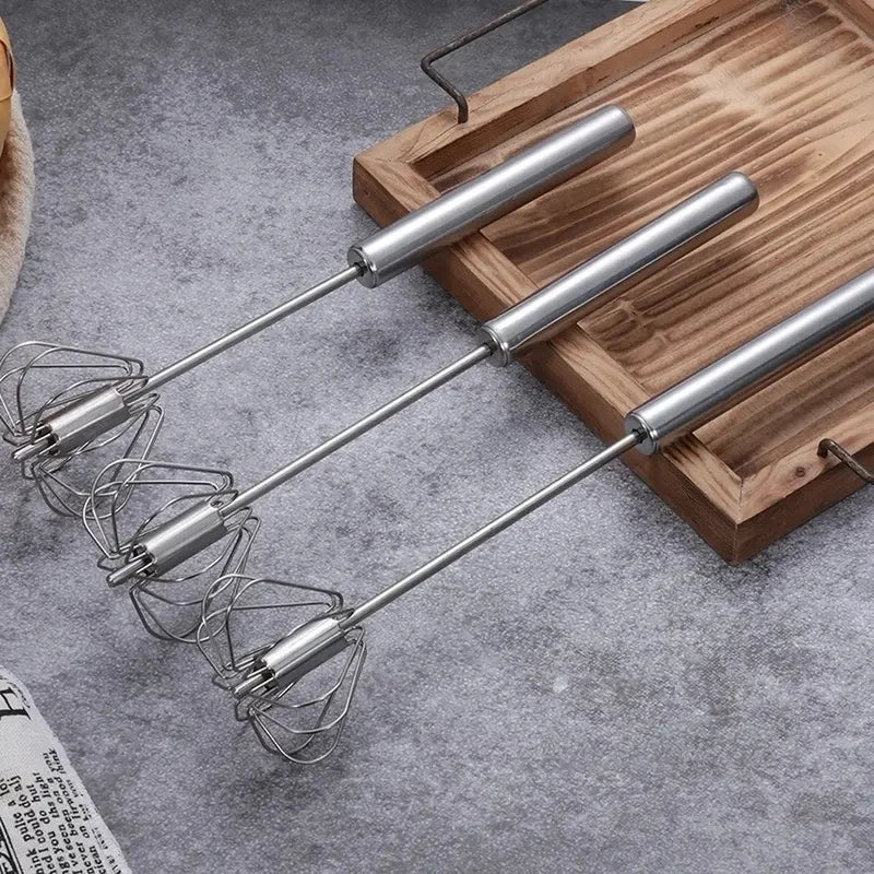 Large Stainless Steel Semi-Automatic Egg Beater