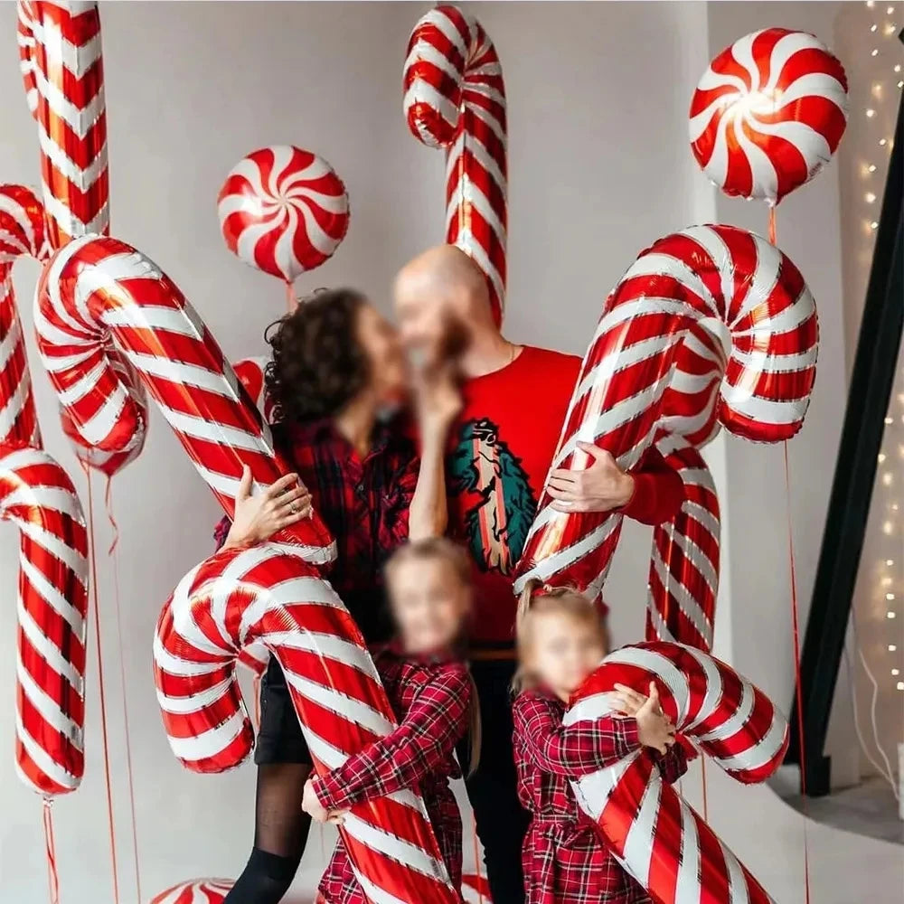 Candy Cane Foil Balloons