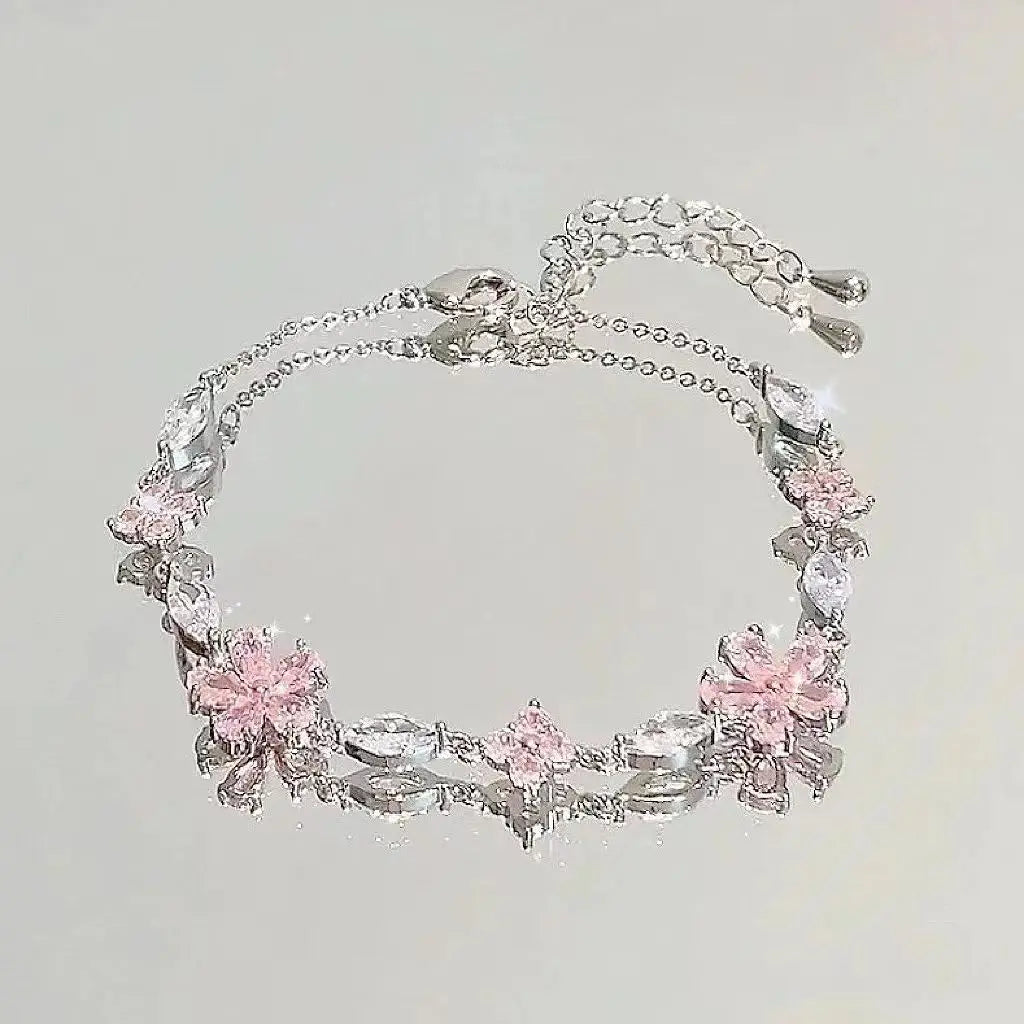 Cherry Blossom Shiny Pink Bracelet