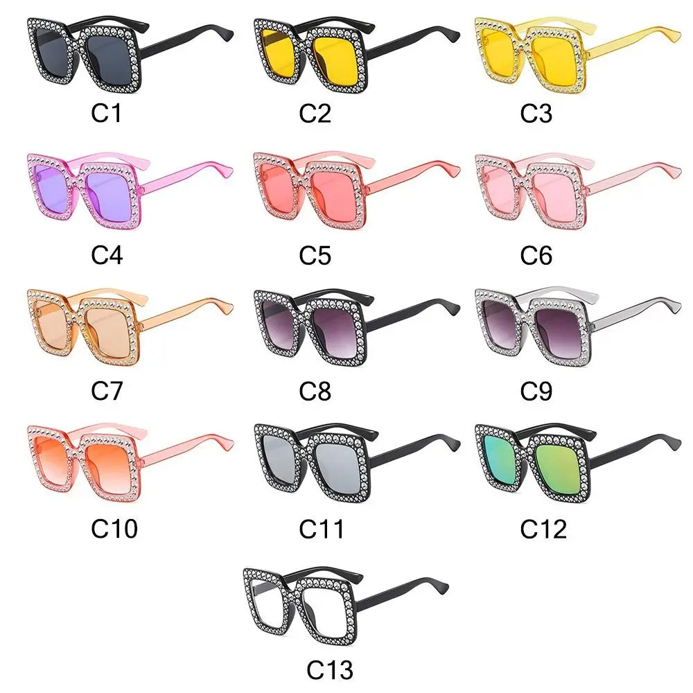 Rhinestone Diamond Children Square Sun Glasses