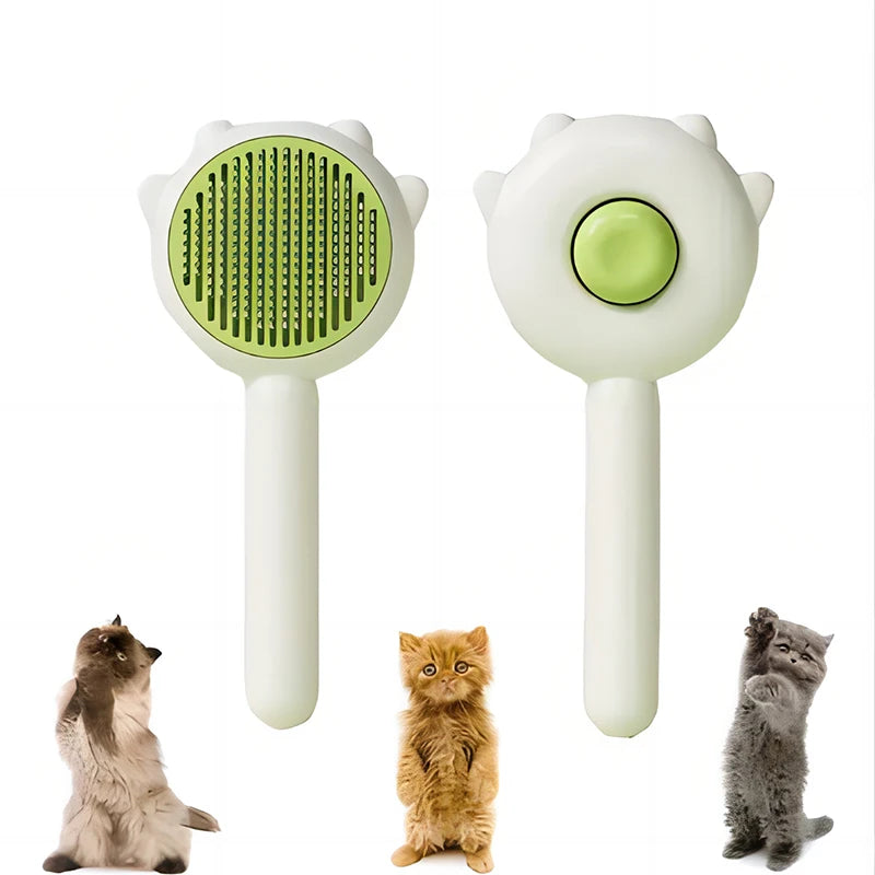 Pet Comb One-Key Hair Removal Cleaning Brush