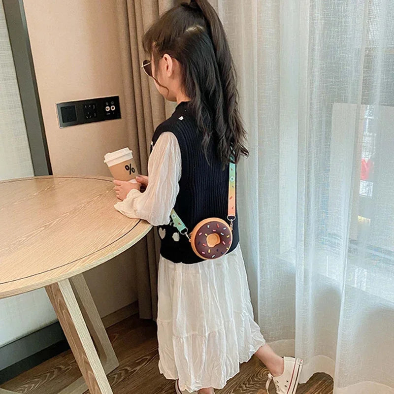 Girls Donut Shape Crossbody Bag