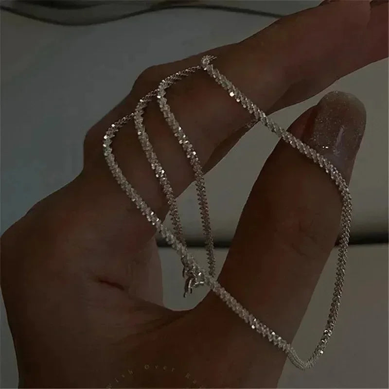 Sparkling Clavicle Chain Choker Necklace