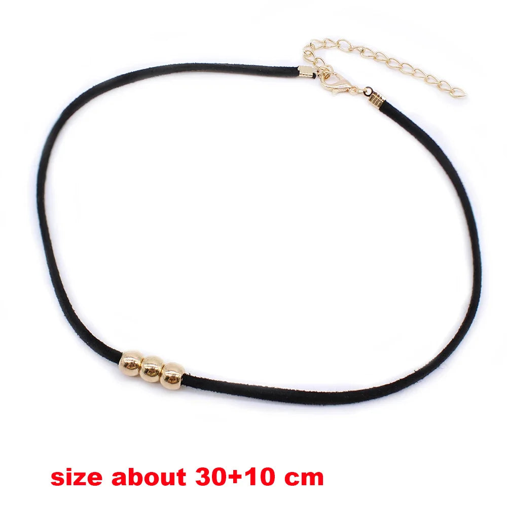 Slim Choker Beads Short Necklaces