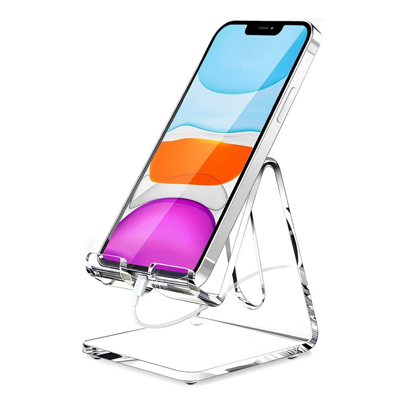 Clear Acrylic Cell Phone Stand 