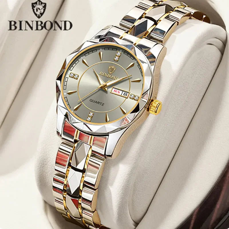 Quartz Movement Golden Watches Women