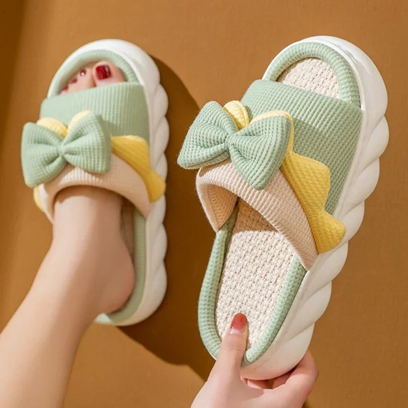 Anti-Slip Linen Slippers