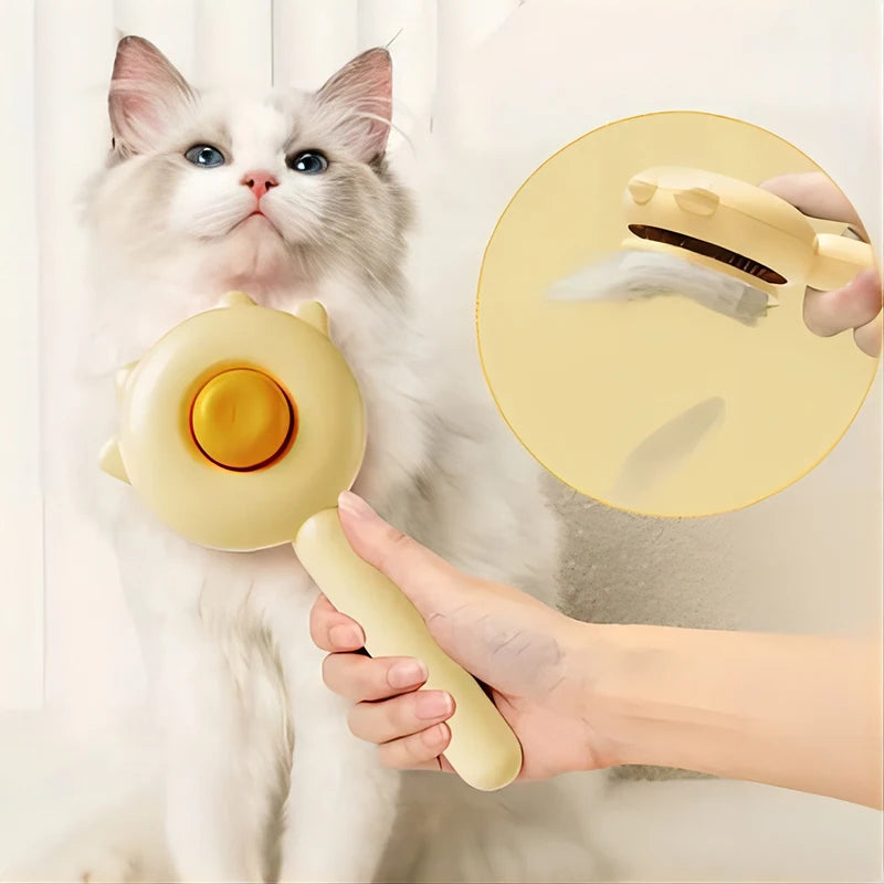 Pet Comb One-Key Hair Removal Cleaning Brush