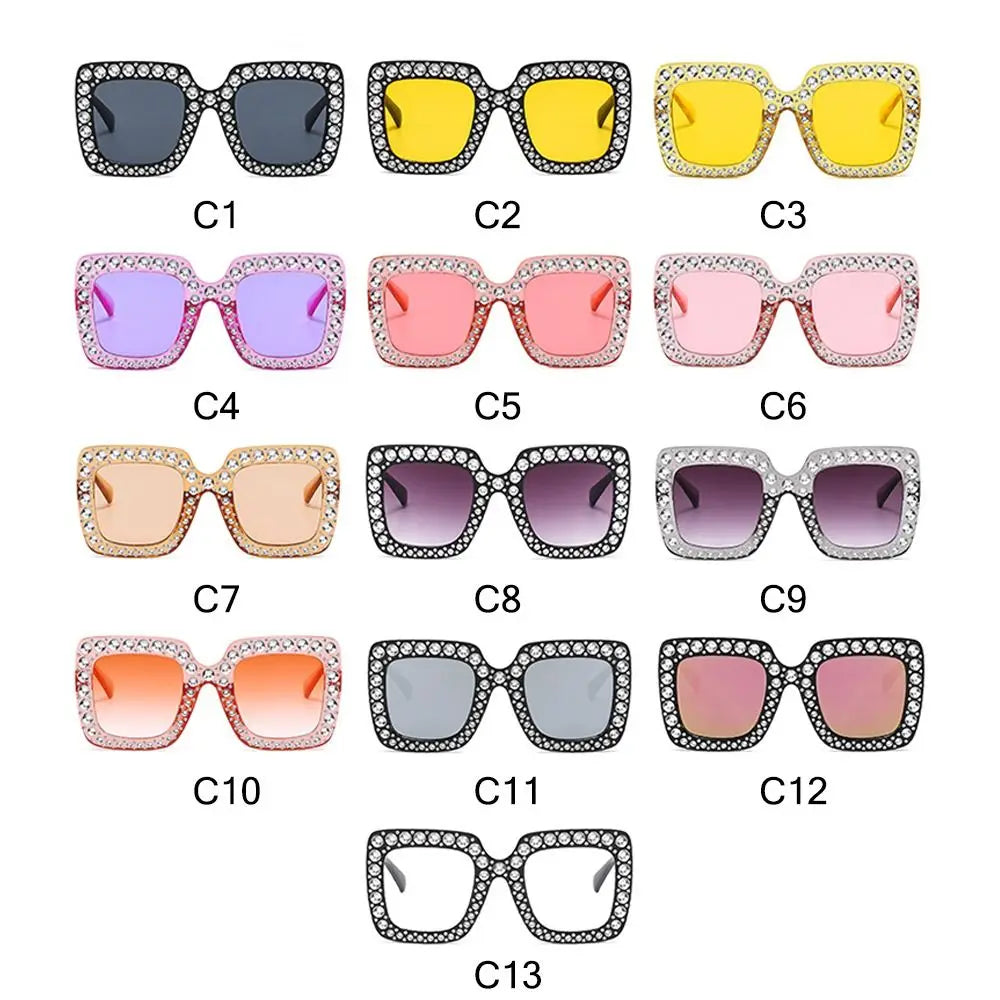 Rhinestone Diamond Children Square Sun Glasses