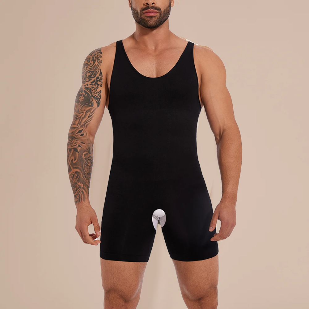 Men's Sleeveless Full Bodysuit